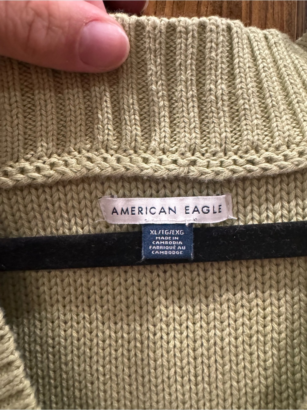 American Eagle Outfitters Light Sage Knit Sweater - Picture 3 of 3